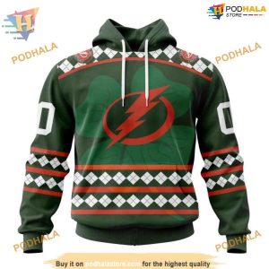 Custom NHL Tampa Bay Lightning St Patrick's Day 3D Hoodie Sweatshirt