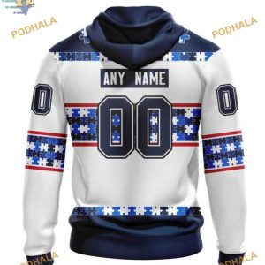 Custom Name And Number Autism Awareness NHL Florida Panthers Hoodie 3D 2