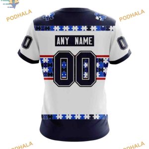 Custom Name And Number Autism Awareness NHL Florida Panthers Hoodie 3D 4