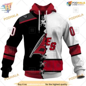 Custom Name And Number Mix Jersey 2023 NHL Carolina Hurricanes Hoodie 3D 1