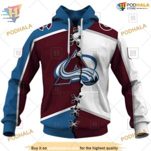 Custom Name And Number Mix Jersey 2023 NHL Colorado Avalanche Hoodie 3D 1