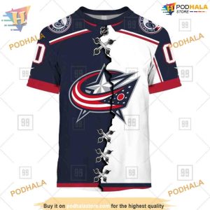 Custom Name And Number Mix Jersey 2023 NHL Columbus Blue Jackets Hoodie 3D 2