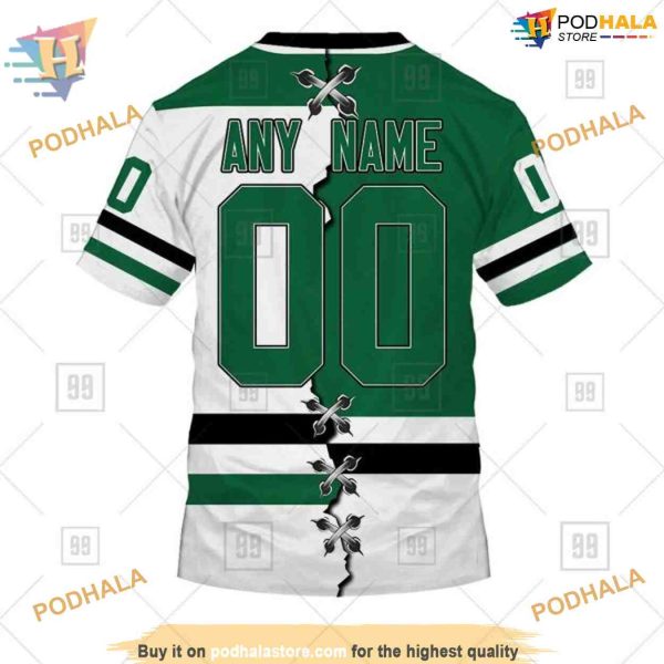 Custom Name And Number Mix Jersey 2023 NHL Dallas Stars Hoodie 3D