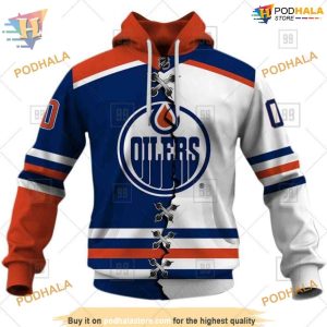 Custom Name And Number Mix Jersey 2023 NHL Edmonton Oilers Hoodie 3D 1