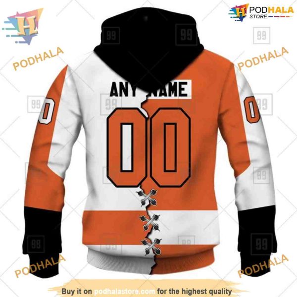 Custom Name And Number Mix Jersey 2023 NHL Philadelphia Flyers Hoodie 3D