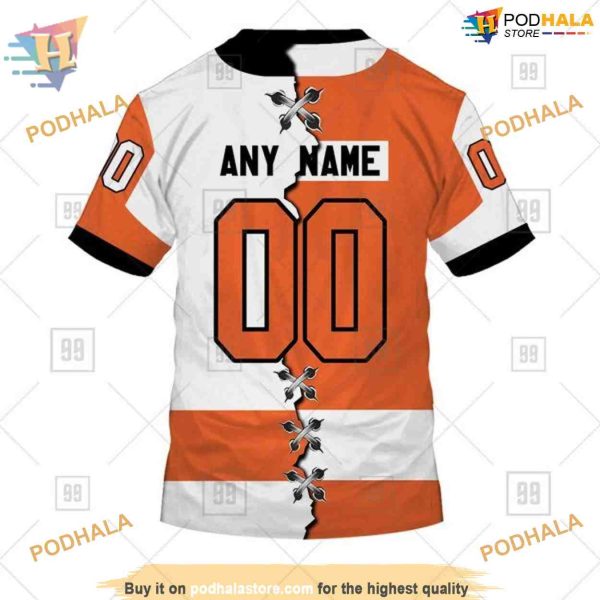 Custom Name And Number Mix Jersey 2023 NHL Philadelphia Flyers Hoodie 3D