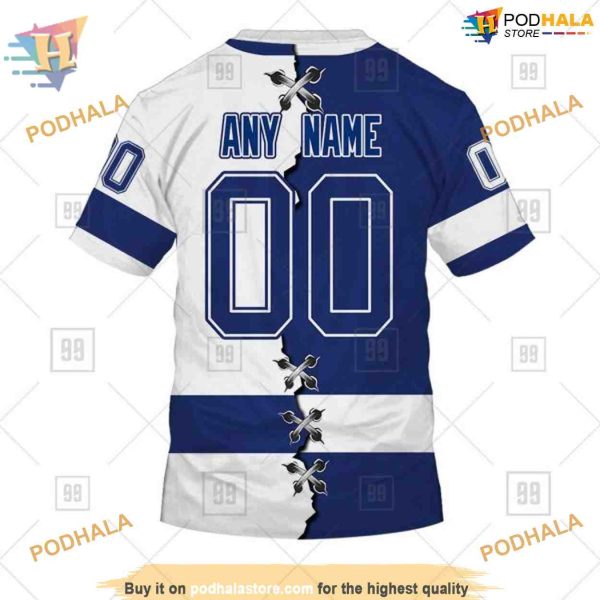 Custom Name And Number Mix Jersey 2023 NHL Tampa Bay Lightning Hoodie 3D