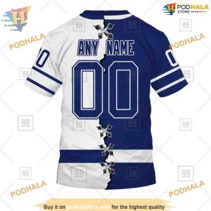 Custom Name And Number Mix Jersey 2023 NHL Toronto Maple Leafs Hoodie 3D 4