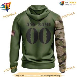 Custom Name And Number NHL Special Camo Skull Design Anaheim Ducks Hoodie 3D 2