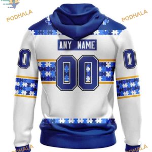 Custom Name Autism Awareness NHL Buffalo Sabres Hoodie 3D Special Edition 2