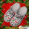 Custom Name Black White Grinch Christmas Clogs, Funny Xmas Clog Shoes