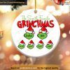 Custom Name Family Ornament, Christmas Tree & Grinch Decor