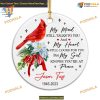 Custom Name & Year Red Cardinal Memorial Ornament, Personalized 1st Christmas Ornament