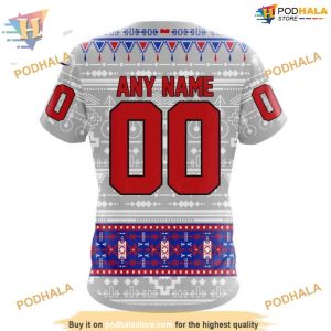 Custom Native Design NHL New York Rangers Hoodie 3D 4