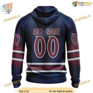 Custom New Gradient Series Concept NHL Colorado Avalanche Hoodie 3D 2