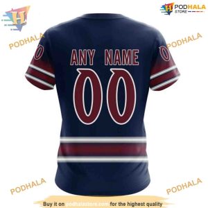 Custom New Gradient Series Concept NHL Colorado Avalanche Hoodie 3D 4