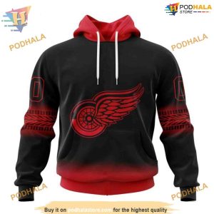 Custom New Gradient Series Concept NHL Detroit Red Wings Hoodie 3D 1