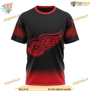 Custom New Gradient Series Concept NHL Detroit Red Wings Hoodie 3D 3