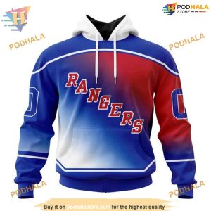 Custom New Gradient Series Concept NHL New York Rangers Hoodie 3D 1