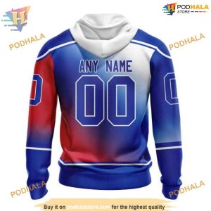 Custom New Gradient Series Concept NHL New York Rangers Hoodie 3D 2