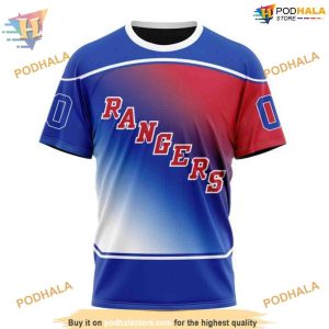 Custom New Gradient Series Concept NHL New York Rangers Hoodie 3D 3