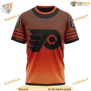 Custom New Gradient Series Concept NHL Philadelphia Flyers Hoodie 3D 3