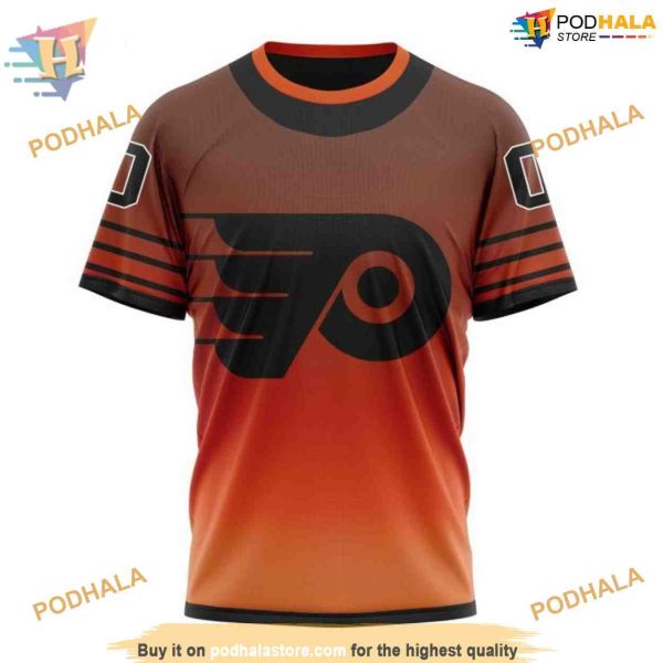 Custom New Gradient Series Concept NHL Philadelphia Flyers Hoodie 3D