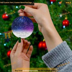 Custom Night Sky Star Bauble, Personalized Anniversary Keepsakes
