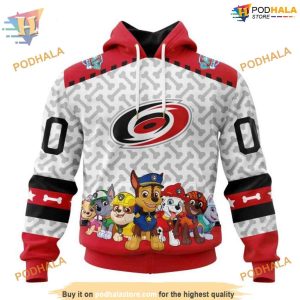 Custom PawPatrol Design NHL Carolina Hurricanes Hoodie 3D Sweatshirt 1