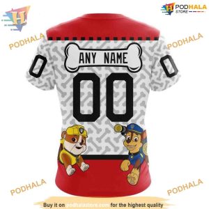 Custom PawPatrol Design NHL Carolina Hurricanes Hoodie 3D Sweatshirt 4