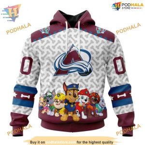 Custom PawPatrol Design NHL Colorado Avalanche Hoodie 3D Sweatshirt 1