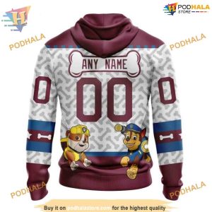 Custom PawPatrol Design NHL Colorado Avalanche Hoodie 3D Sweatshirt 2