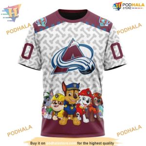 Custom PawPatrol Design NHL Colorado Avalanche Hoodie 3D Sweatshirt 3