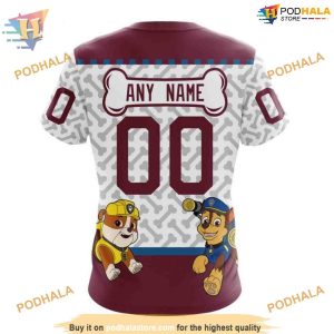 Custom PawPatrol Design NHL Colorado Avalanche Hoodie 3D Sweatshirt 4