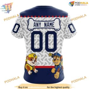Custom PawPatrol Design NHL Columbus Blue Jackets Hoodie 3D 4
