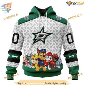 Custom PawPatrol Design NHL Dallas Stars Hoodie 3D Shirt 1