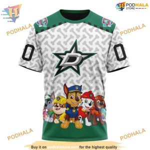 Custom PawPatrol Design NHL Dallas Stars Hoodie 3D Shirt 3