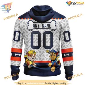 Custom PawPatrol Design NHL Edmonton Oilers Hoodie 3D 2