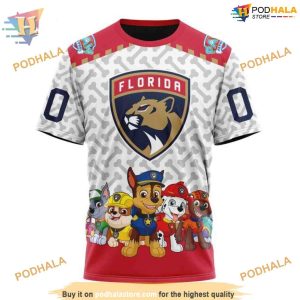 Custom PawPatrol Design NHL Florida Panthers Hoodie 3D Sweatshirt 3