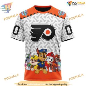 Custom PawPatrol Design NHL Philadelphia Flyers Hoodie 3D 3