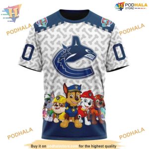 Custom PawPatrol Design NHL Vancouver Canucks Hoodie 3D 3