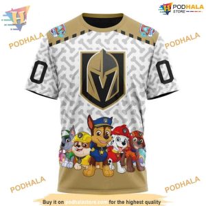 Custom PawPatrol Design NHL Vegas Golden Knights Hoodie 3D Shirt 3