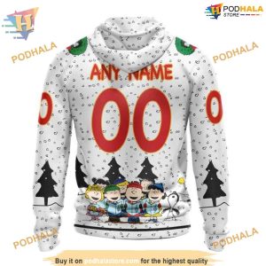 Custom Peanuts Design NHL Calgary Flames Hoodie 3D Sweatshirt 2
