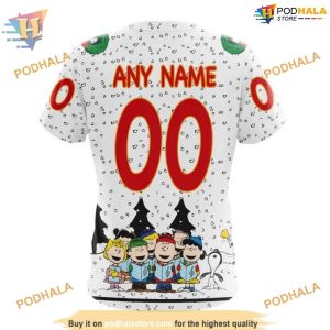 Custom Peanuts Design NHL Calgary Flames Hoodie 3D Sweatshirt 4