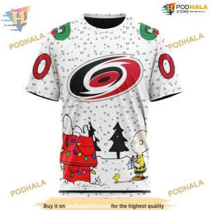 Custom Peanuts Design NHL Carolina Hurricanes Hoodie 3D Sweatshirt 3