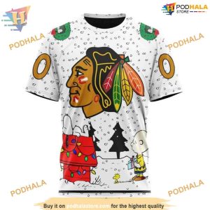Custom Peanuts Design NHL Chicago Blackhawks Hoodie 3D 3