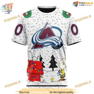 Custom Peanuts Design NHL Colorado Avalanche Hoodie 3D Sweatshirt 3