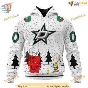 Custom Peanuts Design NHL Dallas Stars Hoodie 3D Shirt 1