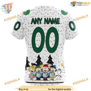 Custom Peanuts Design NHL Dallas Stars Hoodie 3D Shirt 4