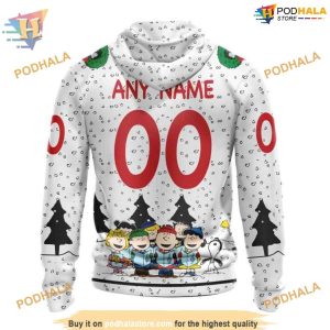 Custom Peanuts Design NHL Detroit Red Wings Hoodie 3D 2